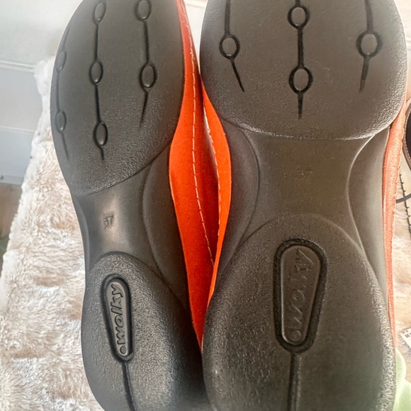 Wolky Orange Leather Women's Sandals - Picture 6 of 10